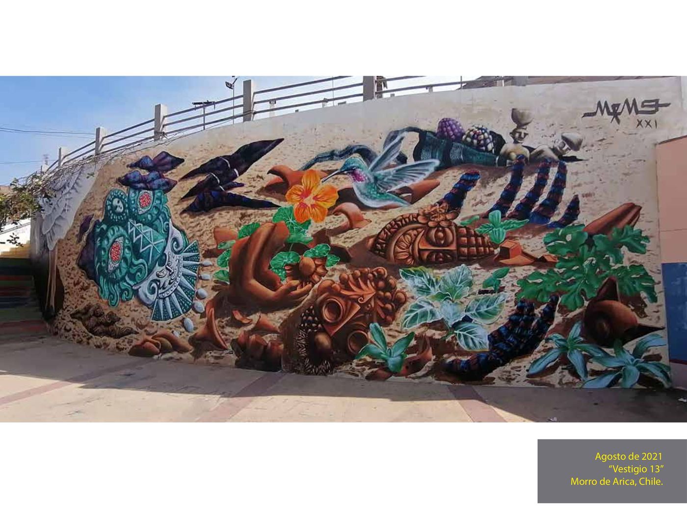 Mural Vestigio 13, Morro de Arica